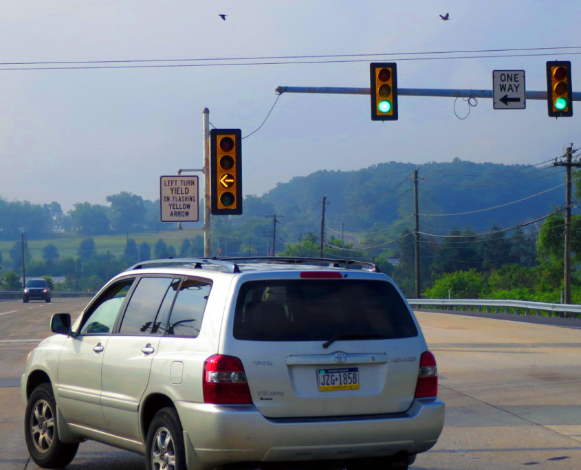 Flashing Yellow in Lower Allen Township