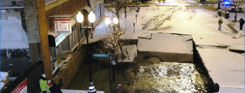 water main break sinkhole