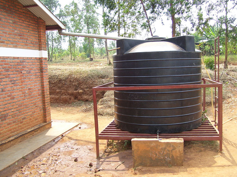 Green infrastructure: rainwater harvesting tank