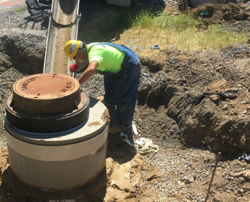 Polymer Concrete Manhole Installation for Lower Swatara Township Sewer Authority