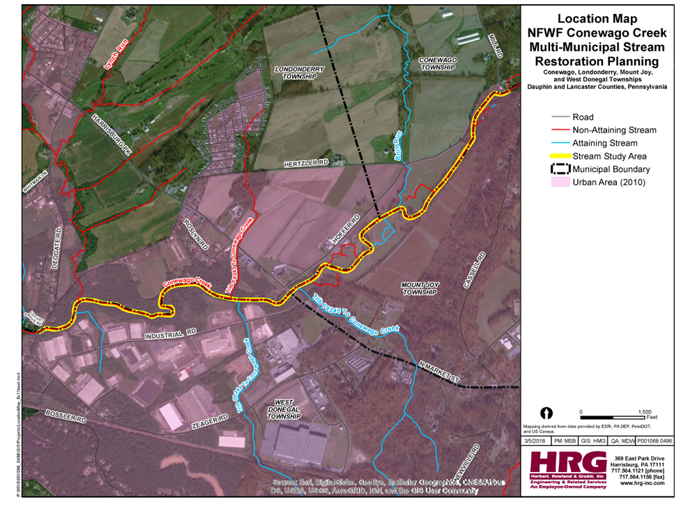 Map of Conewago Creek Partners