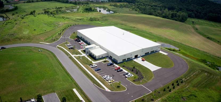 Aerial of NE Reihart & Sons Industrial Facility in Huntingdon, PA