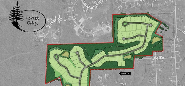 Rendering of Forest Edge Residential Development Lot Layout