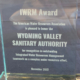 American Water Resources Association Integrated Water Resources Management Award given to Wyoming Valley Sanitary Authority in November 2022