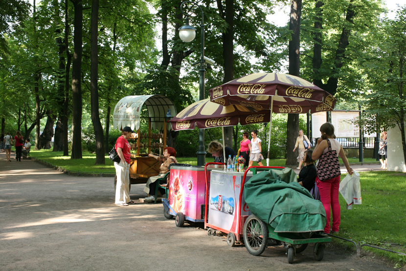 Vendors in the park