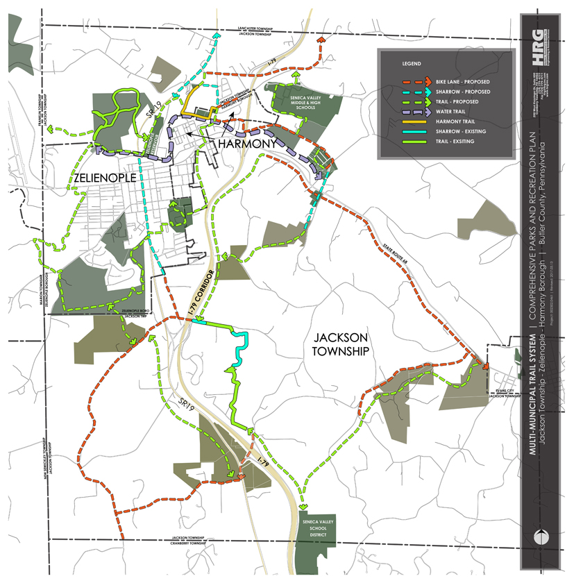 Preliminary Map of a Multi-Municipal Trail System made possible by recreation partnerships