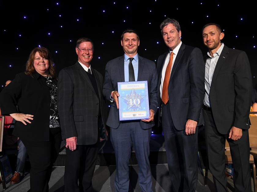 Justin Mendinsky Accepts Forty Under 40 Honor