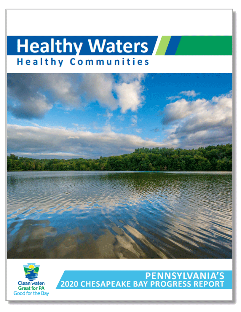Cover of PA DEP's Chesapeake Bay Annual Report for 2020
