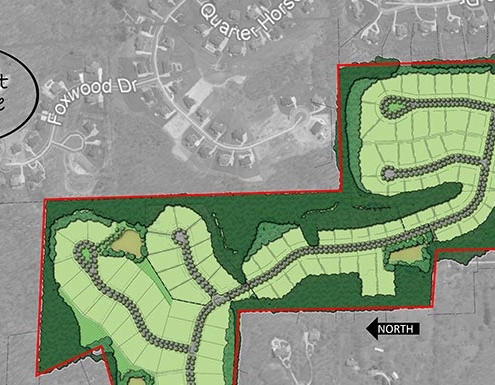 Rendering of Forest Edge Residential Development Lot Layout