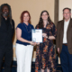 Tracy Strickland and Jennie Ryan-Gisewhite accept the Honor Award for Analysis & Planning for the Ridgway Riverfront Master Plan