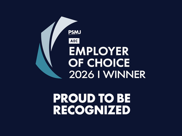 2026 AEC Employer of Choice Proud to be recognized by PSMJ as an AEC Employer of Choice